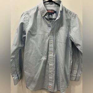 Mens Vineyard Vines Blue Checkered Button Up, Size Medium, Murray Shirt